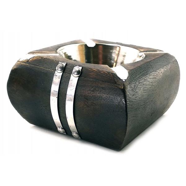 Пепельница Quadro Манговое дерево настольная 11,5х11,5х65 см