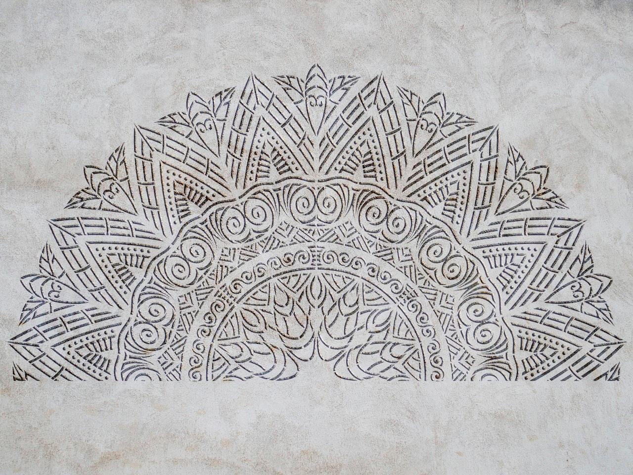 Трафарет багаторазовий DFA Круглий візерунок для декору штукатурки та фарби 0,3-1 мм (С00112)