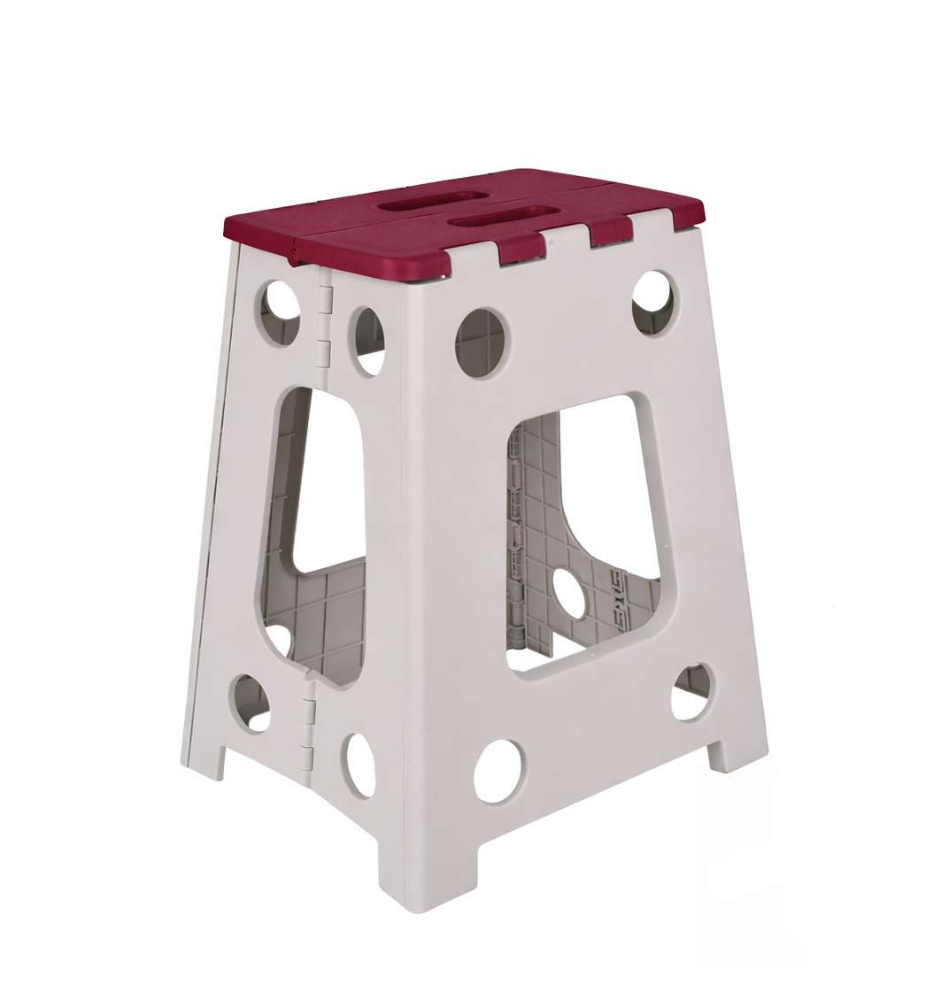 Стул-табурет раскладной R35099 31х55 см Серый с бордовым (33087567)