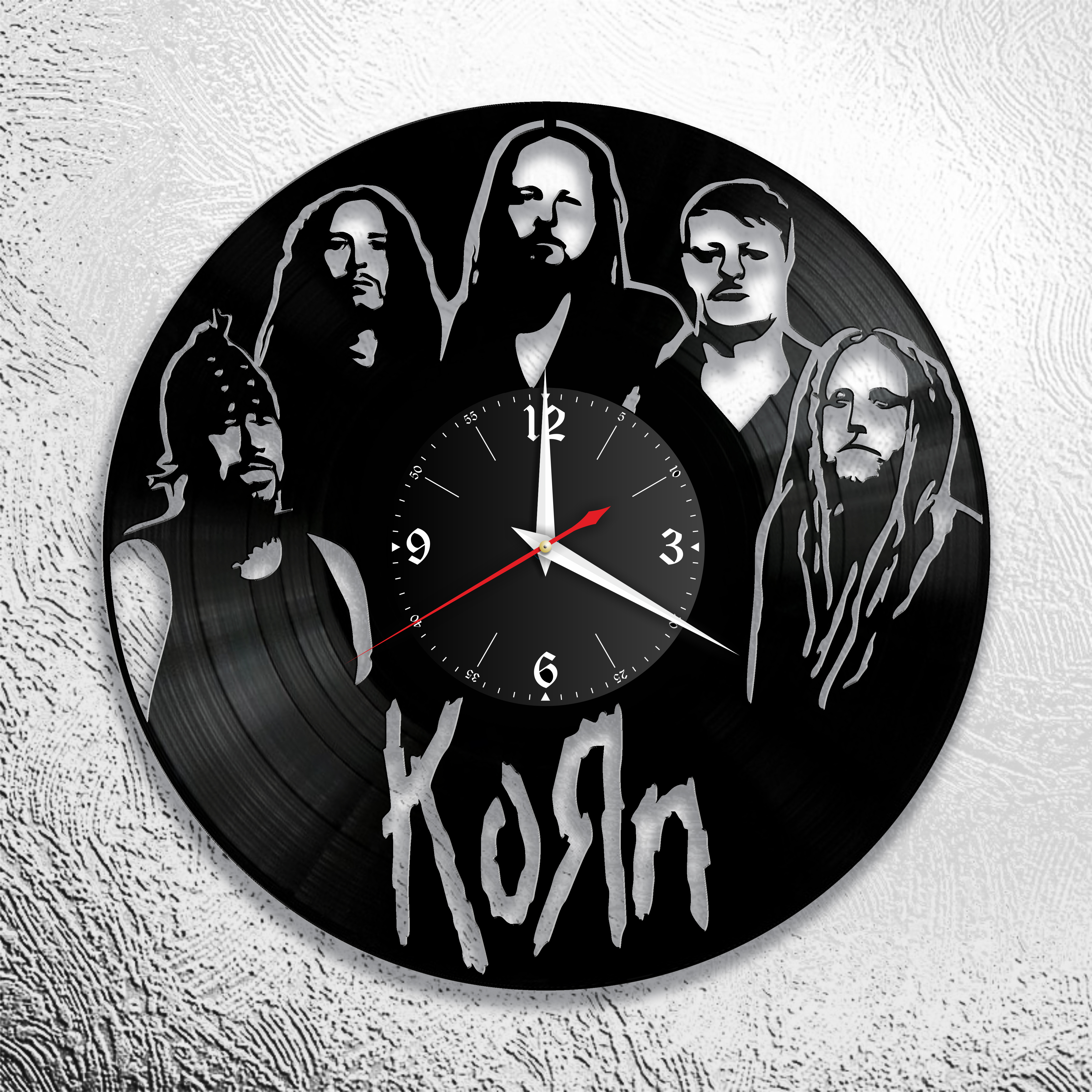 Часы настенные Korn 0660 из виниловой пластинки