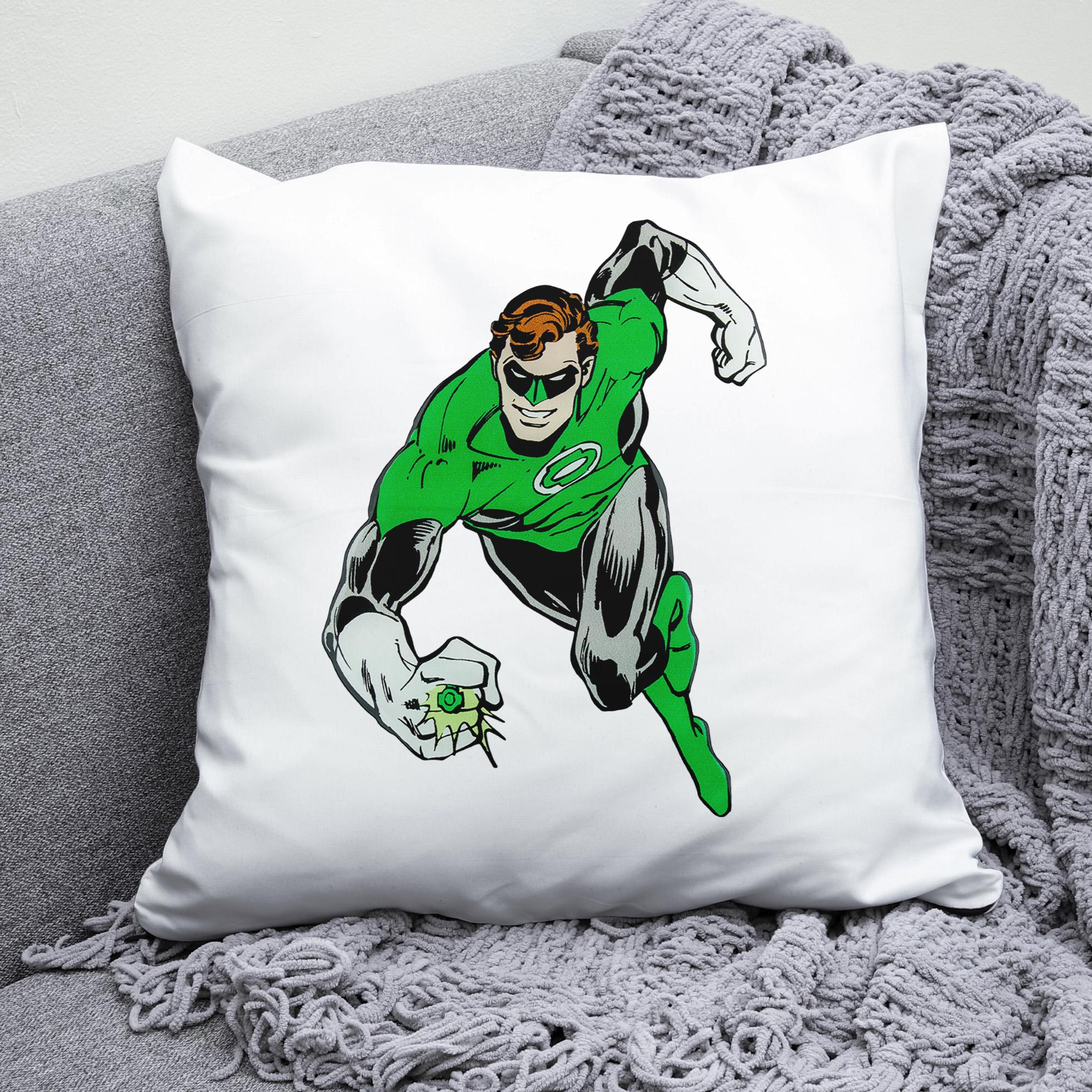 Плюшевая подушка квадрат с принтом The Green Lantern