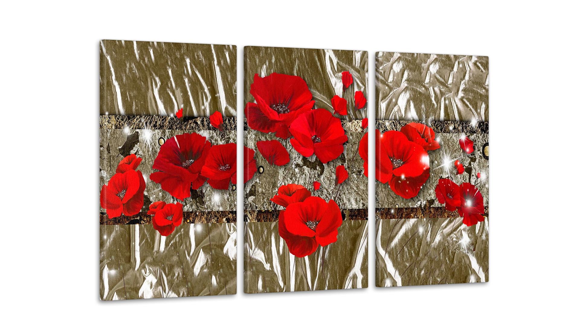 Модульная картина Маки Абстракция 53x100 см (Art-225_3А)