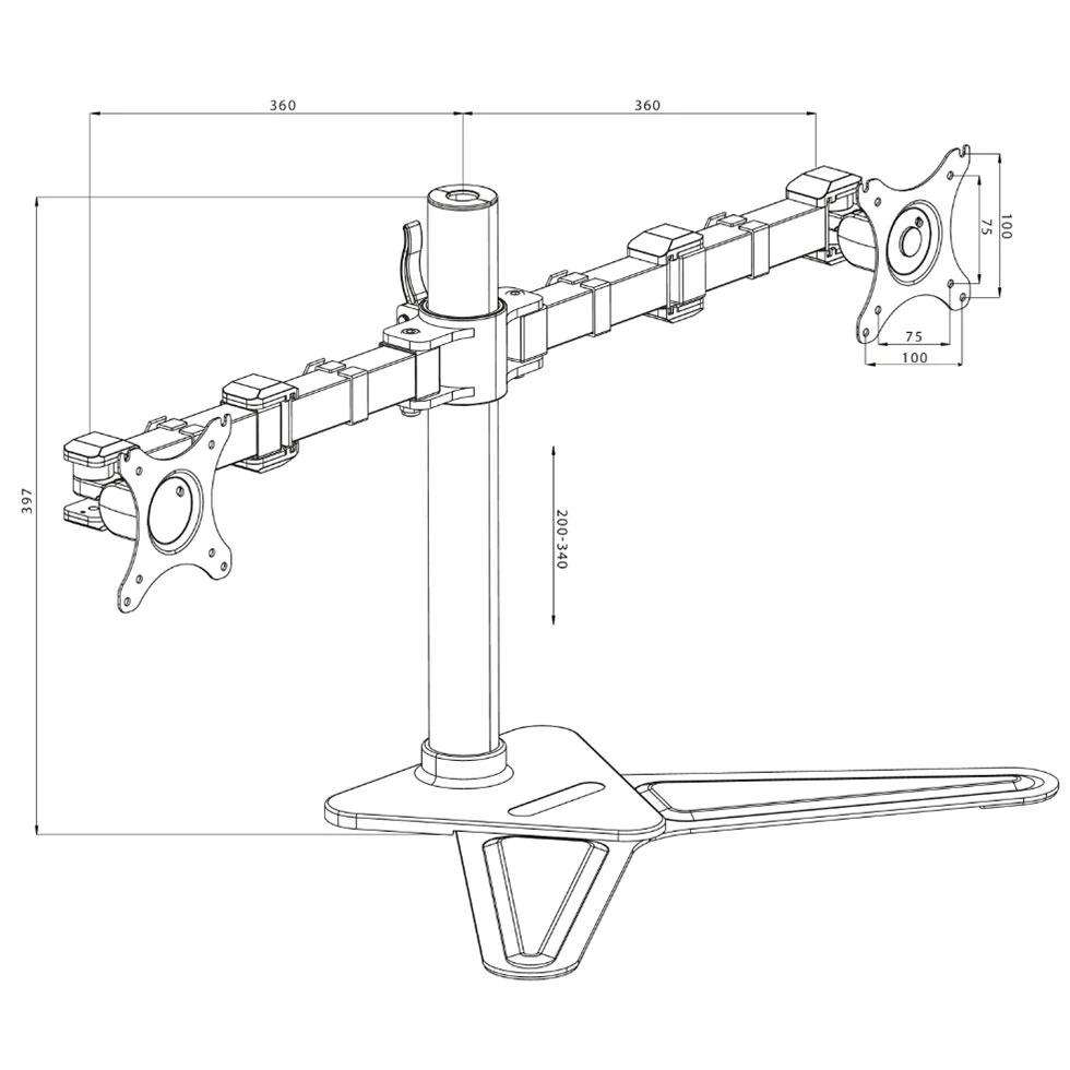 Крепление для мониторов Iiyama DS1002D-B1 (10826774) - фото 5