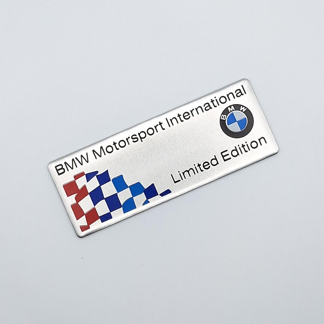 Эмблема алюминиевая BMW Limited Edition 8х3 см Хром (2013623101)