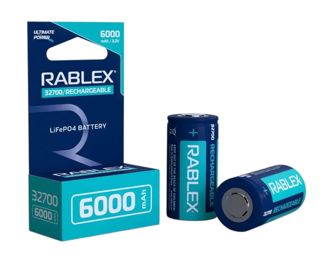 Батарейка акумулятор 32700 6000 mAh RABLEX LiFePO4 3.2V