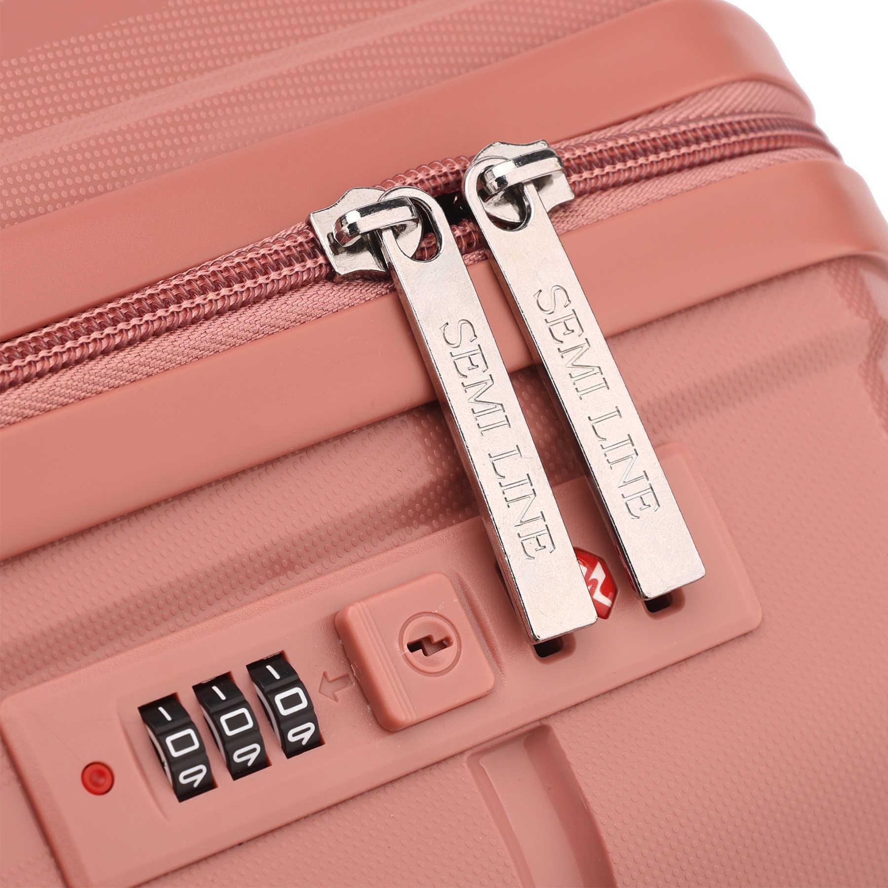 Чемодан малый ручная кладь SEMI LINE 20" Polypropylene S Pink (T5836-1) - фото 7 Чемодан малый ручная кладь SEMI LINE 20" Polypropylene S Pink (T5836-1) - фото 7