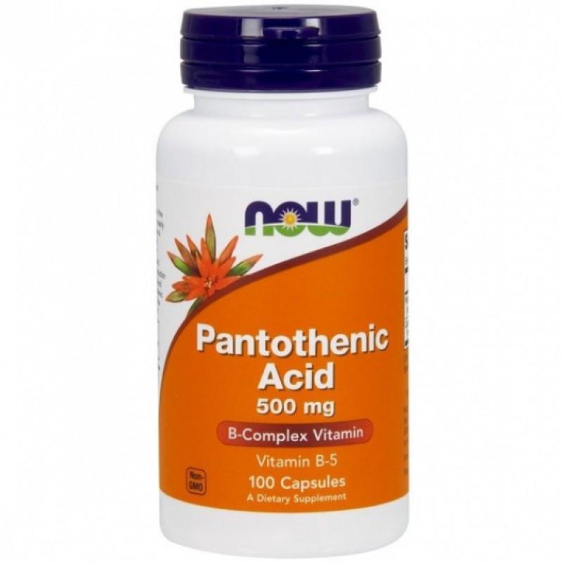 Вітаміни Now Foods Pantothenic Acid 500 мг 100 капс. (NOW-00486)