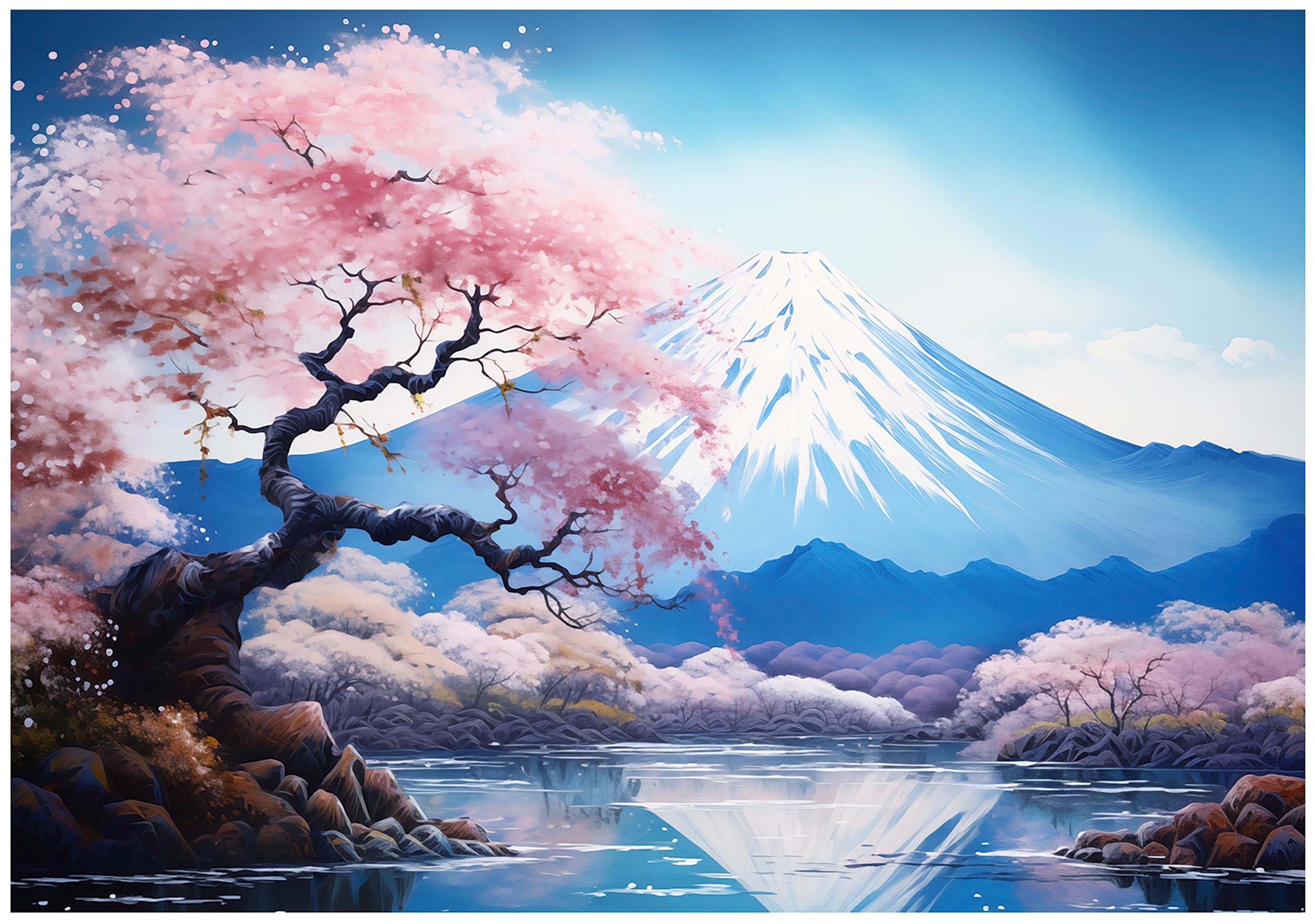 Фотошпалери Японська гармонія з Сакурою і Фудзі пейзаж з клеєм 368х254 см (15546V8) - фото 2 Фотошпалери Японська гармонія з Сакурою і Фудзі пейзаж з клеєм 368х254 см (15546V8) - фото 2