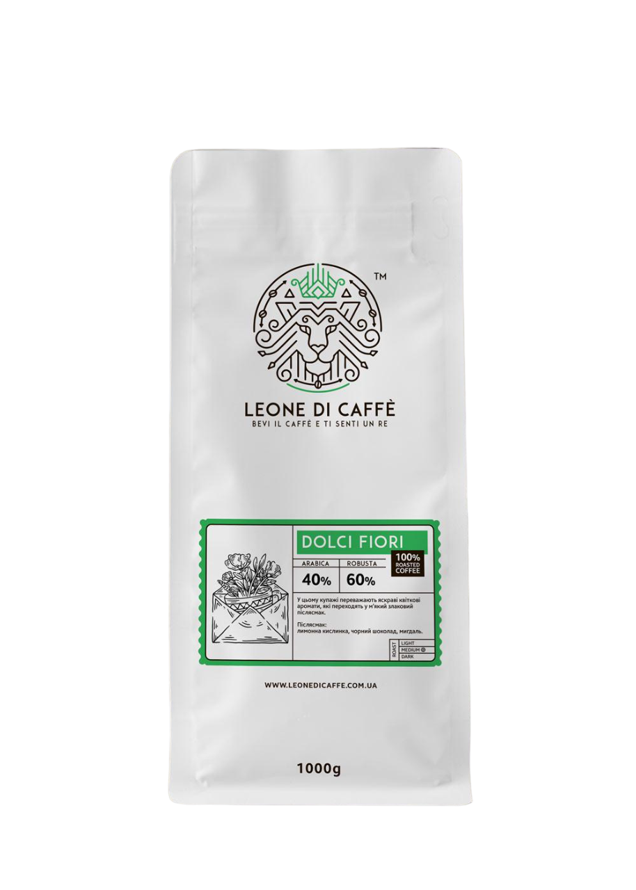 Кава в зернах Leone di caffe Dolci Fiori 1 кг (10858910)