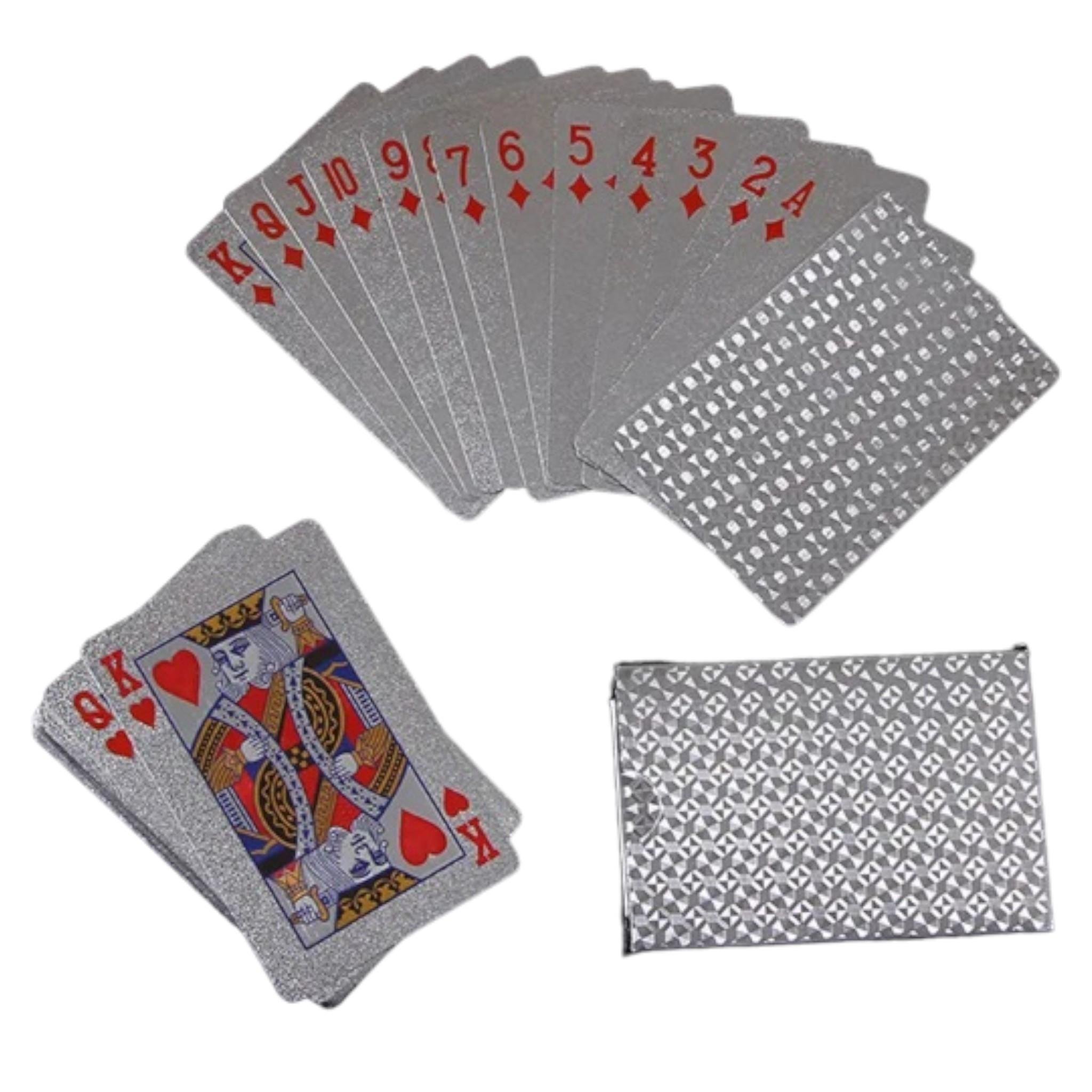 Карты игральные покерные Carbon пластиковые 54 шт. Silver (25787924)