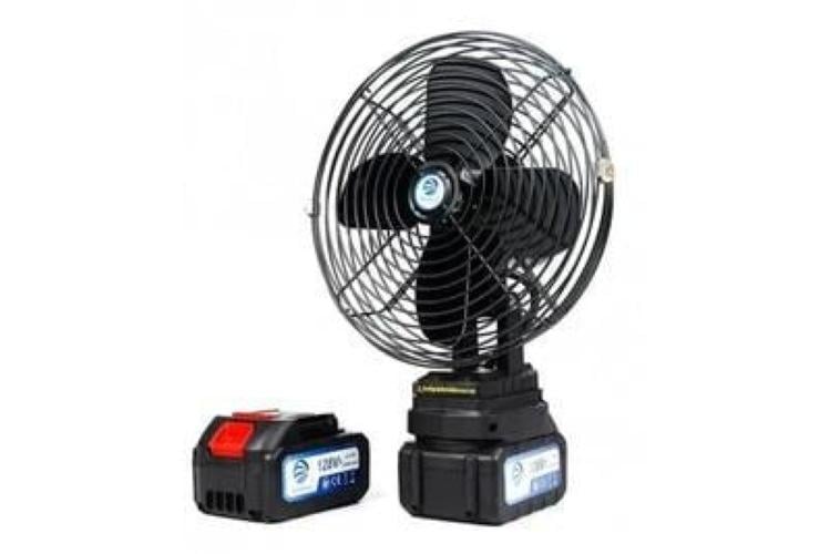 Вентилятор портативный 2 аккумулятора 21 V Черный (FK-VL-801)