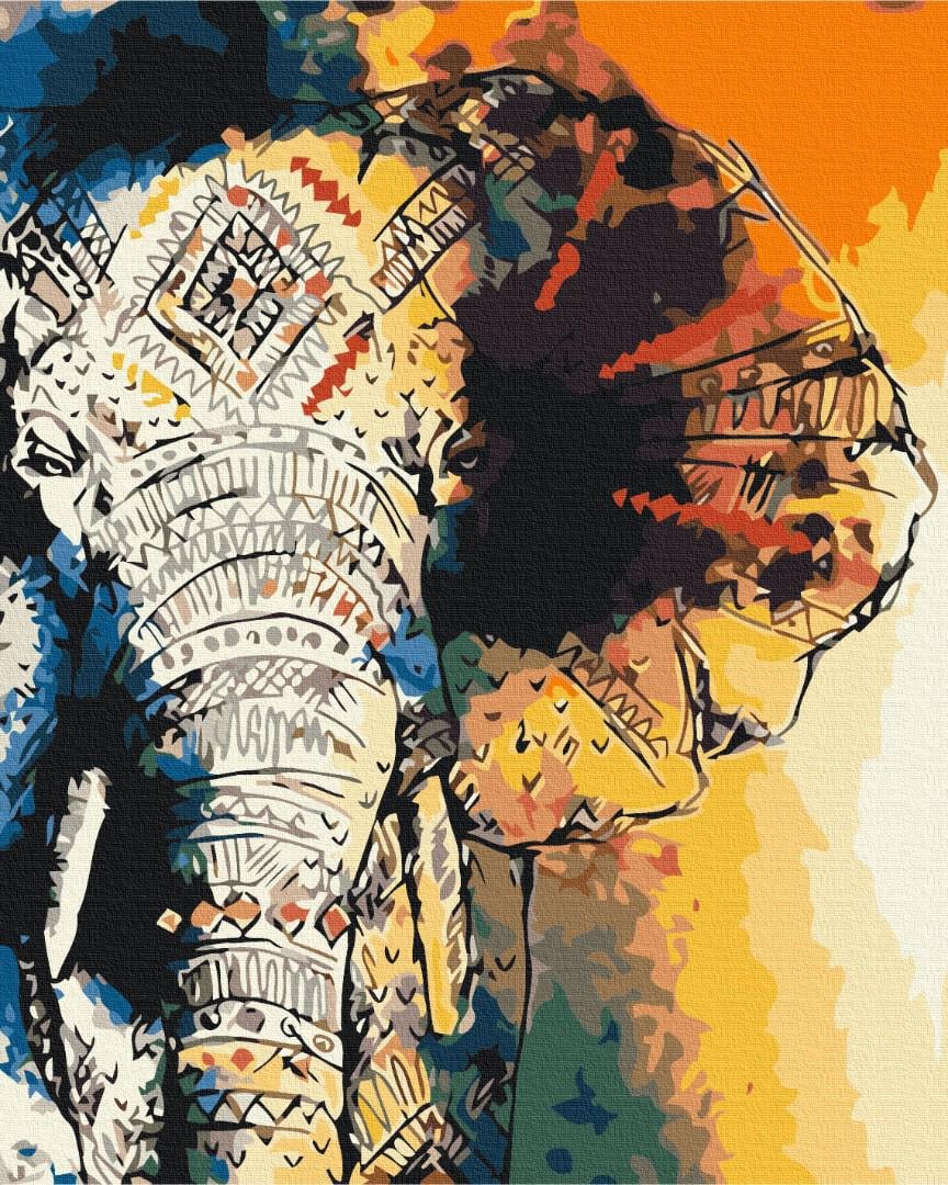 Картина по номерам Brushme Узор слона 40x50 см (BS52233)