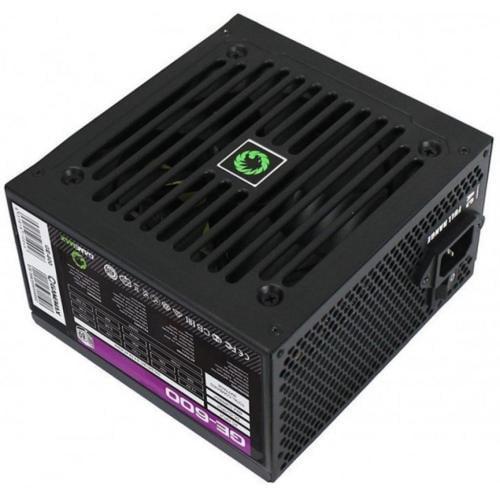 Блок питания 600 Вт, GameMax GE-600, черный, 80+ Basic, Active PFC, 12 см, 3xMolex / 5xSATA / 2x6+2-pin / 1x4+4-pin / 1x20+4-pin,