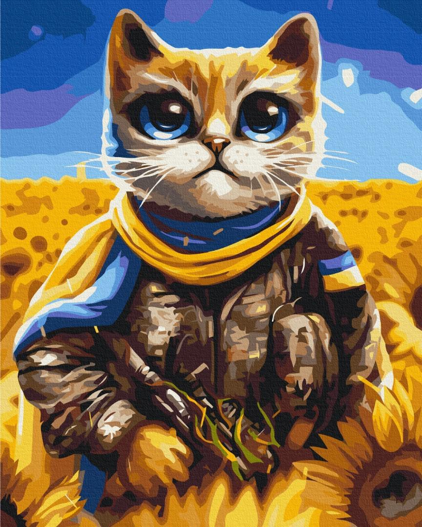 Картина по номерам Brushme Котик Герой 40x50 см (PBS53463)