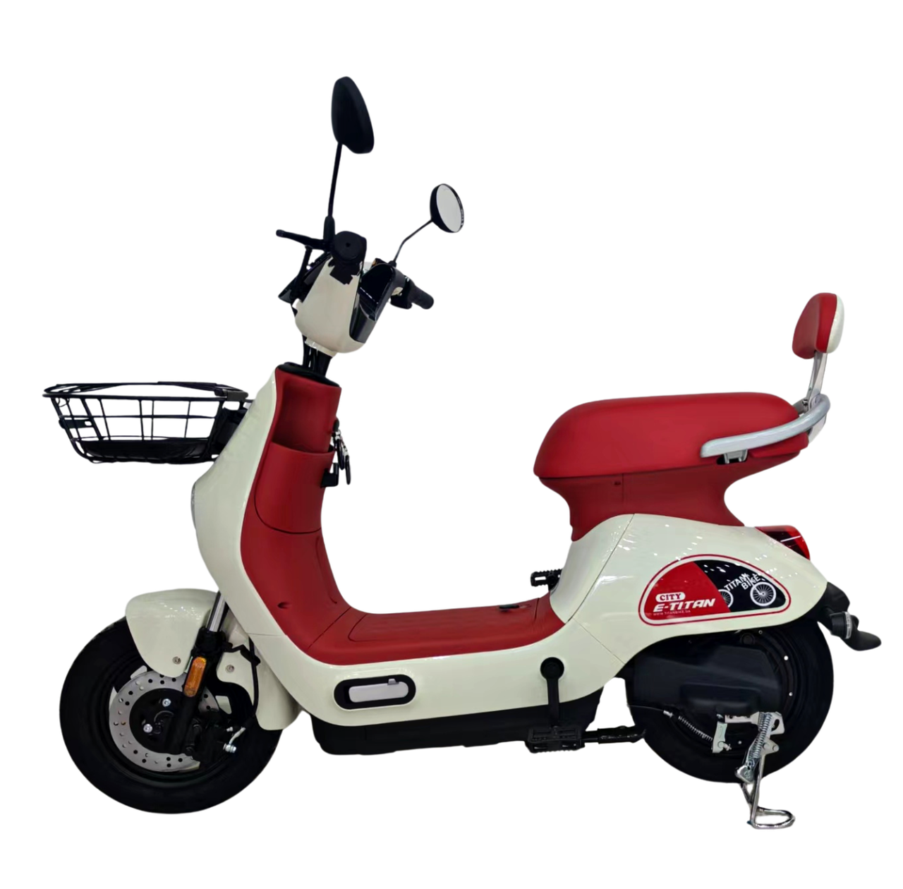 Електроскутер E-Titan City 14" Біло-червоний