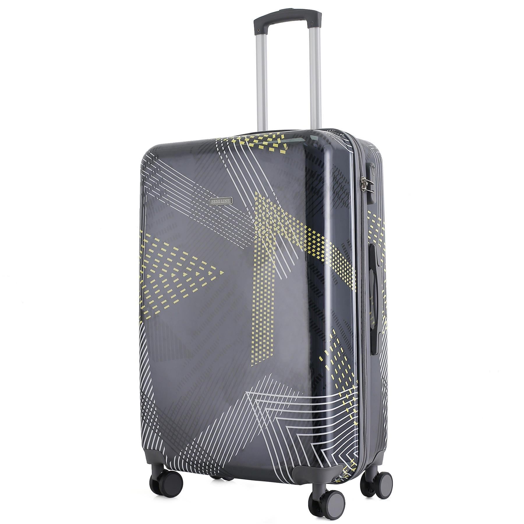Чемодан большой SEMI LINE 28" Polycarbonate/ABS-Plastic L Black Pattern (T5651-3)