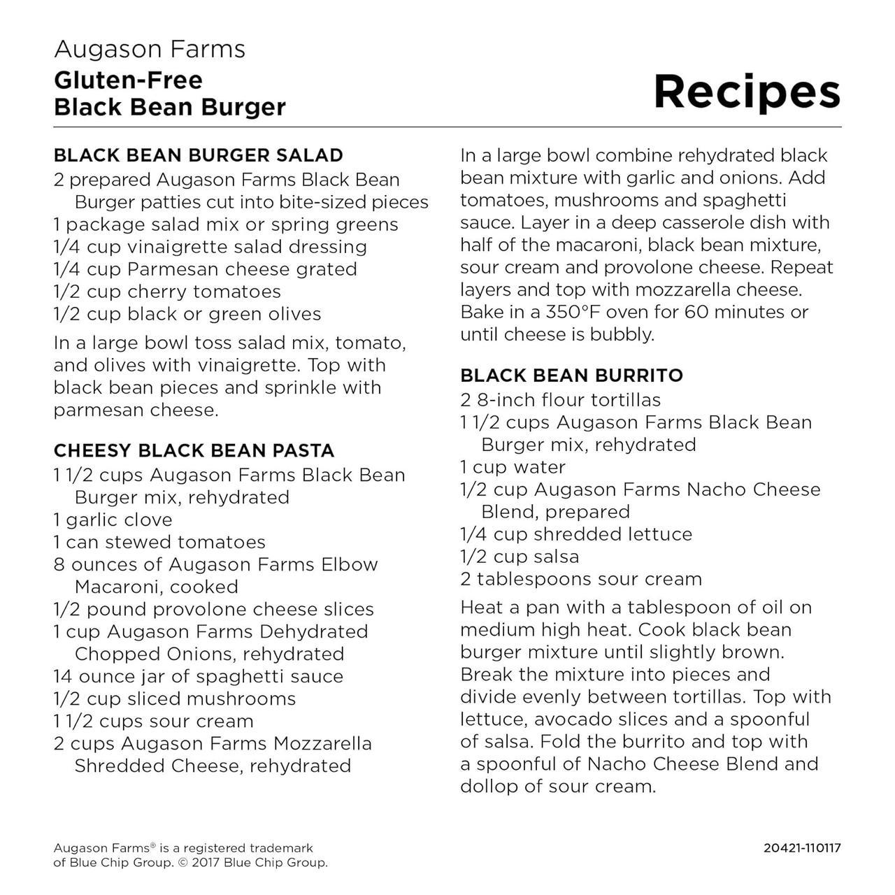 Сублімований фарш із чорної квасолі Augason farms для котлет бургерів 215 порцій (101076) - фото 4 Сублімований фарш із чорної квасолі Augason farms для котлет бургерів 215 порцій (101076) - фото 4