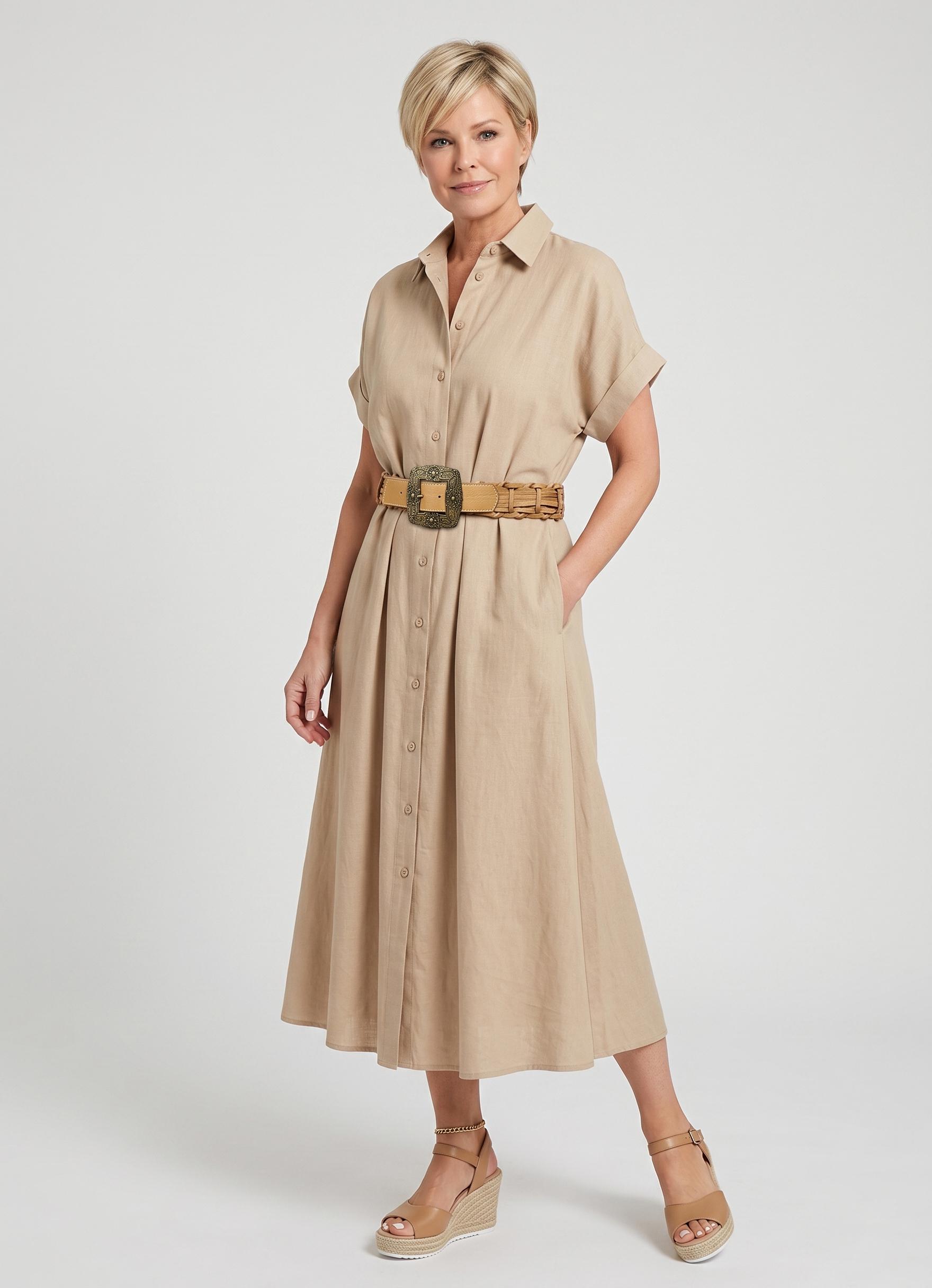 Пояс женский плетеный Manufac NZ-21 р. 65-75 Темно-бежевый (NZ-21-75)