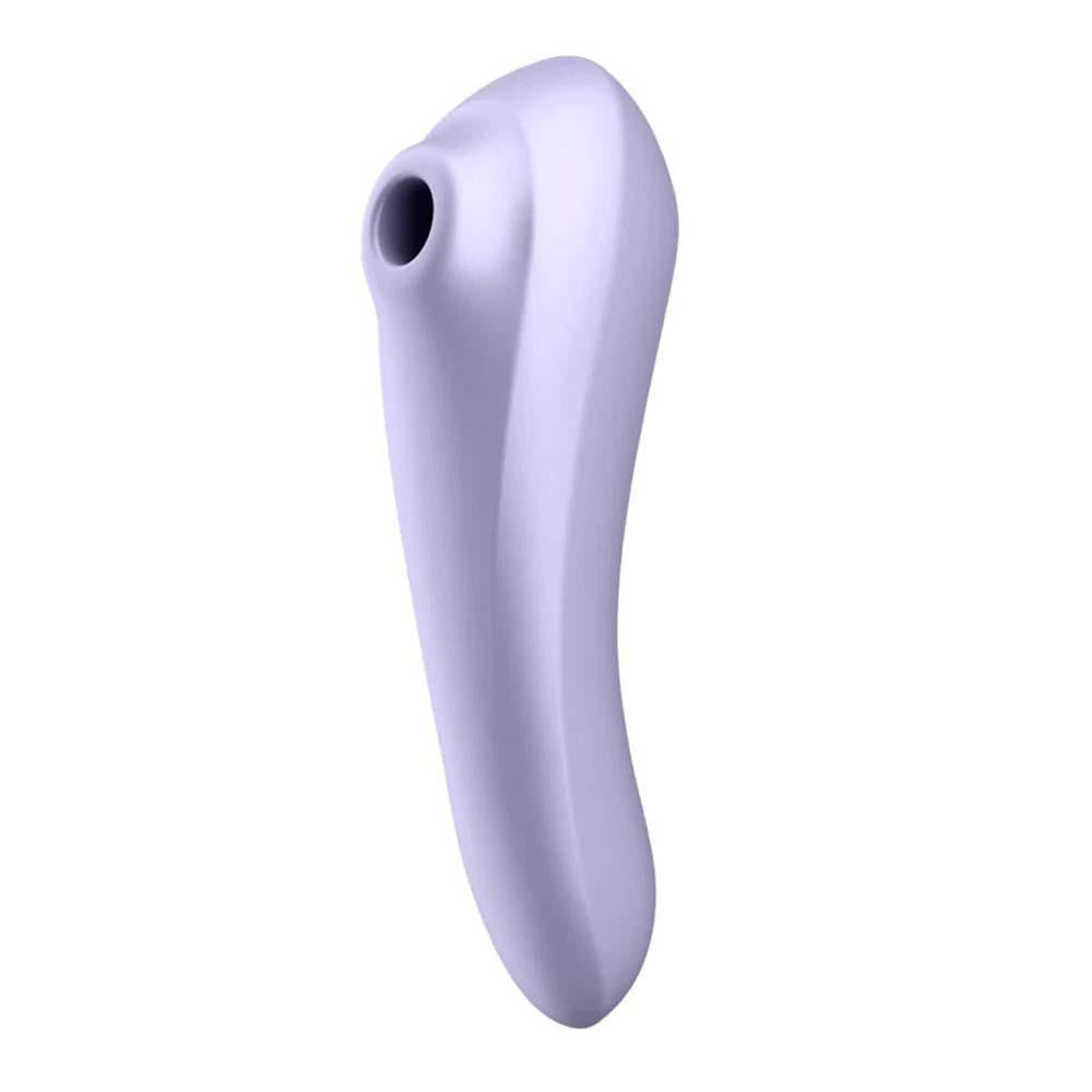 Вибратор вакуумный двойной Satisfyer Dual Pleasure 18 см Фиолетовый (40746)