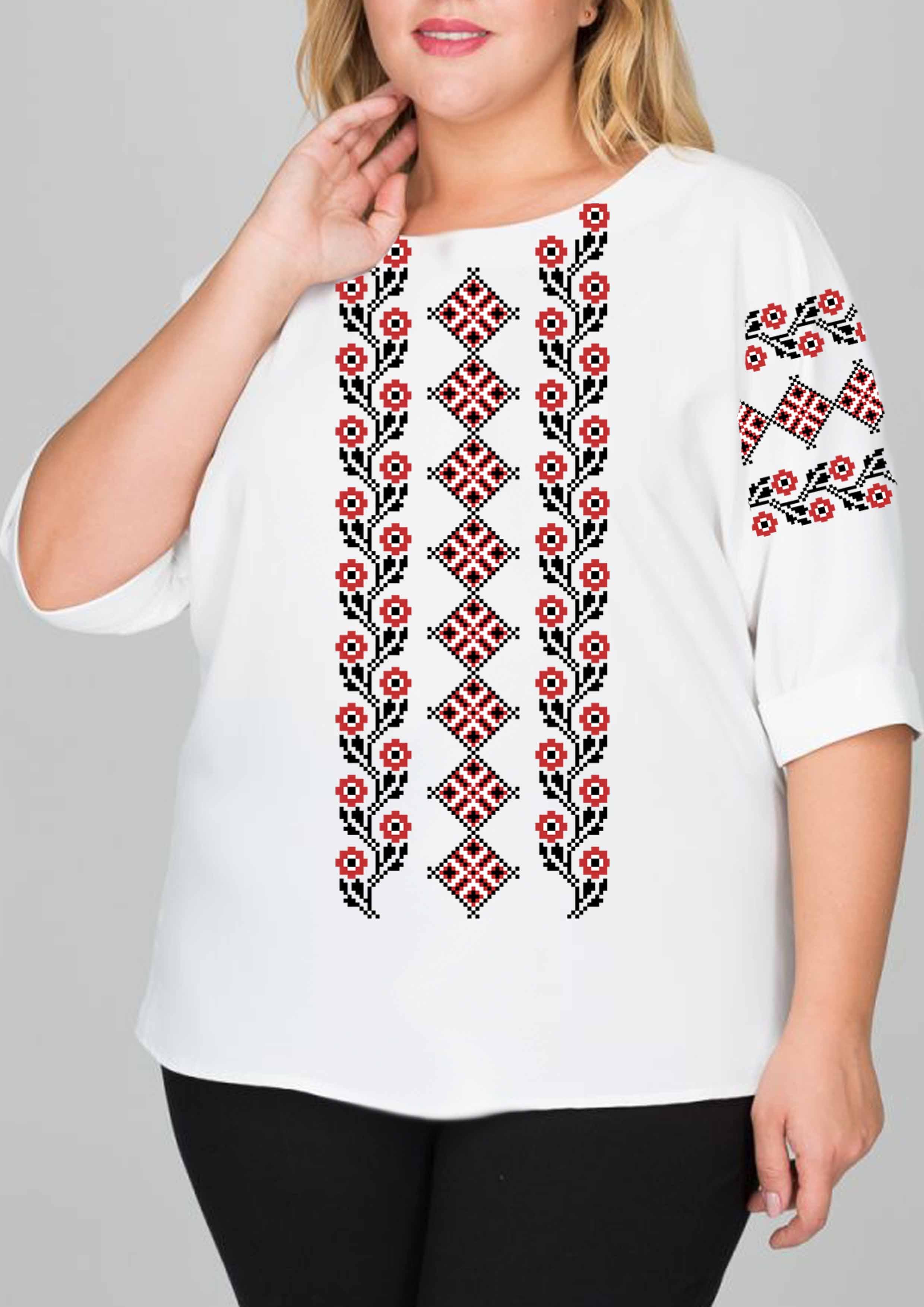 Заготовка для вышивки нитями или бисером рубашка СЖ-373 домотканое полотно