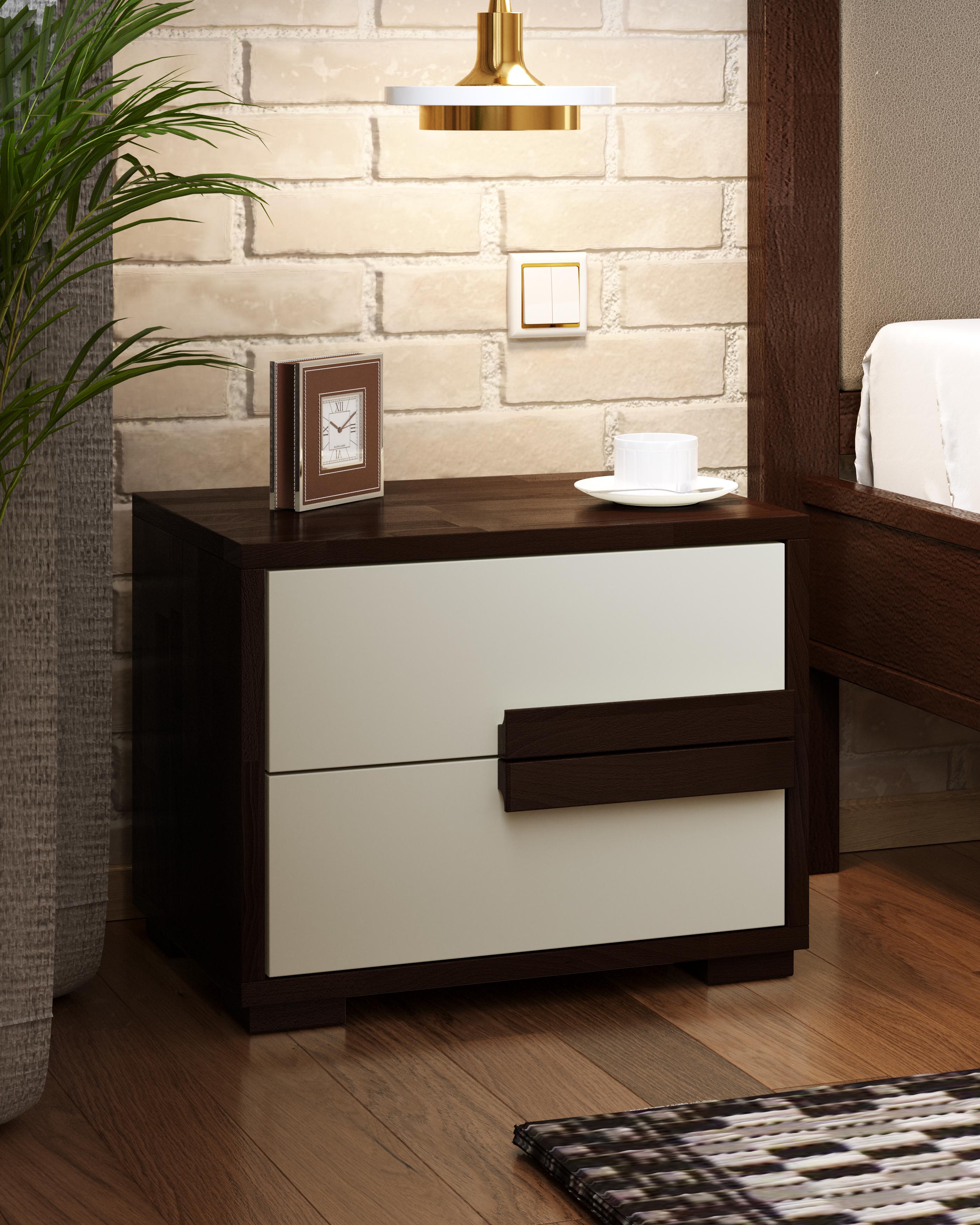 Тумба приліжкова Arbor Drev Тренд Горіх темний/Білий (47045)