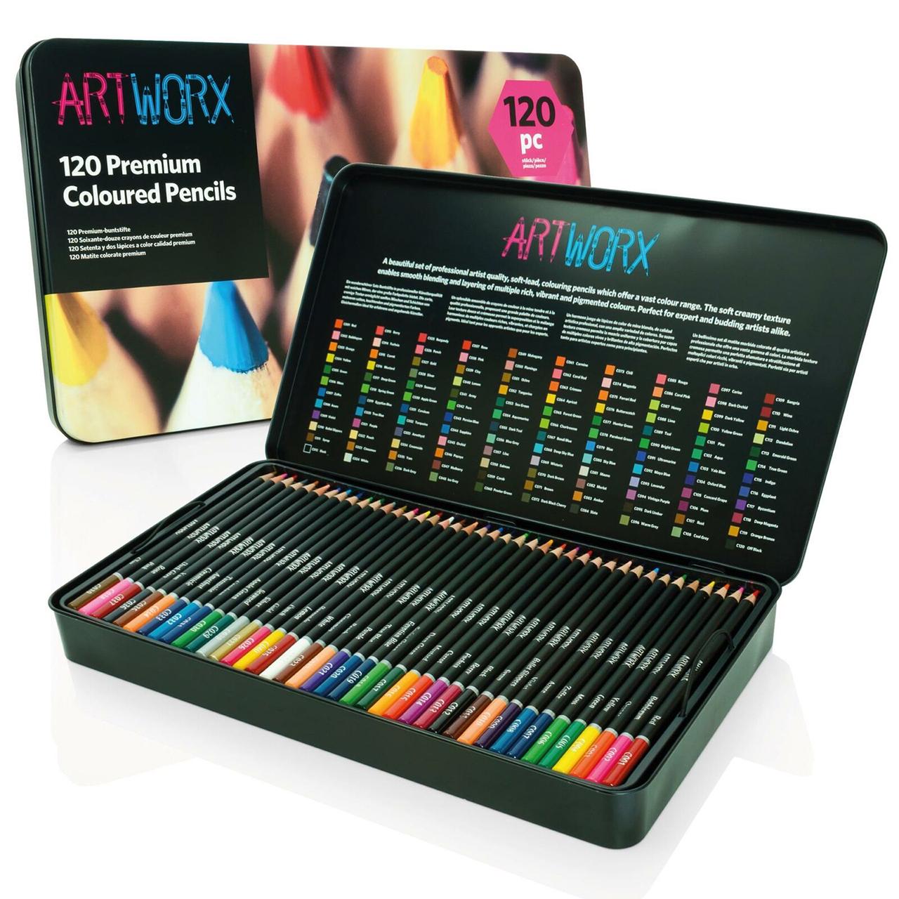 Набор цветных карандашей ART Worx 120 с грифелем на масляной основе (PCT120)