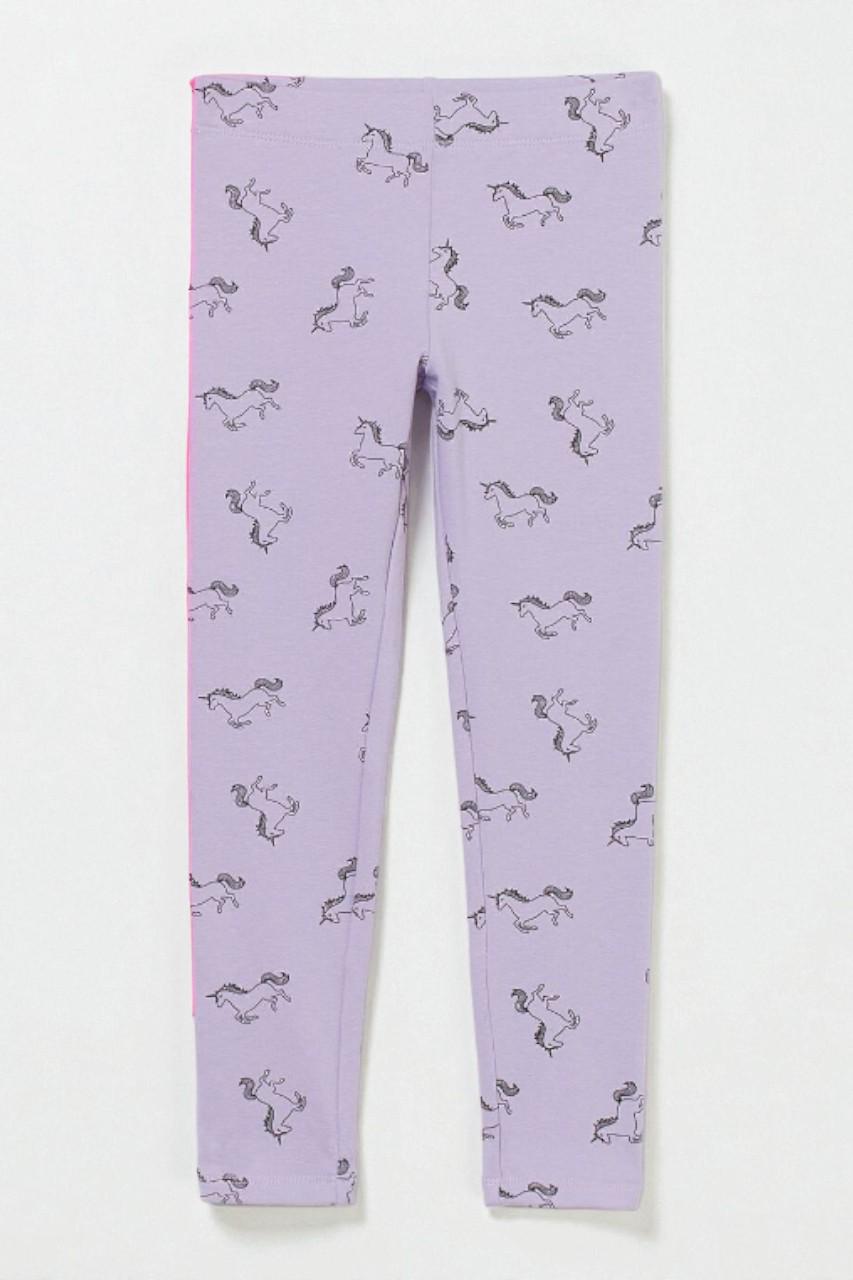 Леггинсы с начесом для девочки H&M 134 см Сиреневый (0917213006)