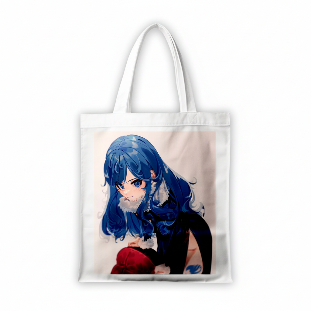 Сумка-шопер Fairy Tail Джувия Локсер из льна Белый (6829)