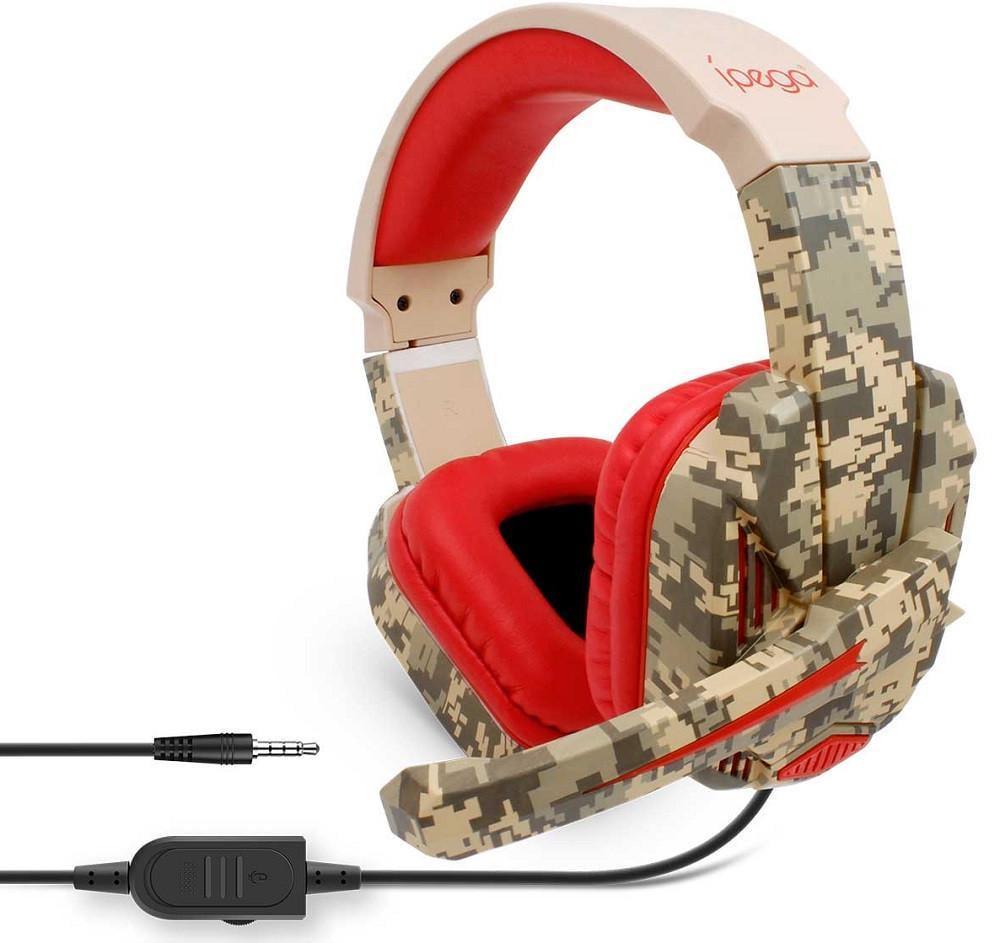 Наушники игровые iPega Gaming PG-R005 Красный/Камуфляж (GR005I)