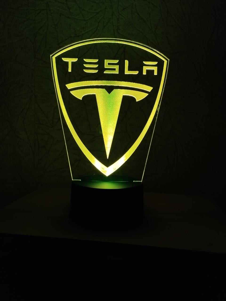 3d-ночник Tesla логотип несколько подсветок/батарейка/сеть 220V (2018091880)