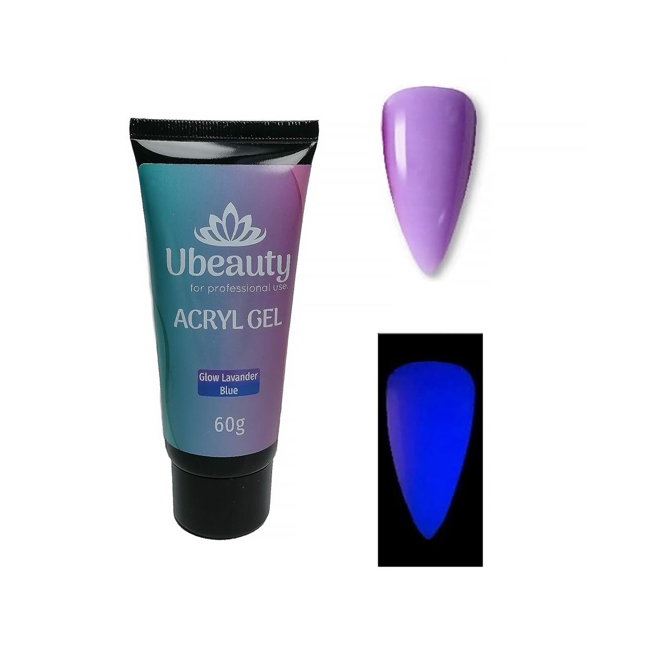 Акрилгель Ubeauty Glow Lavander 60 мл Синий (6786) - фото 2