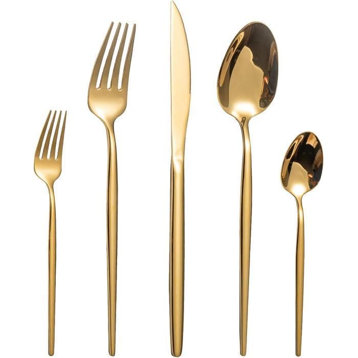 Набір столових приборів LAZAHOME 6 персон 30 пр. Золотистий Набір столових приборів LAZAHOME 6 персон 30 пр. Золотистий