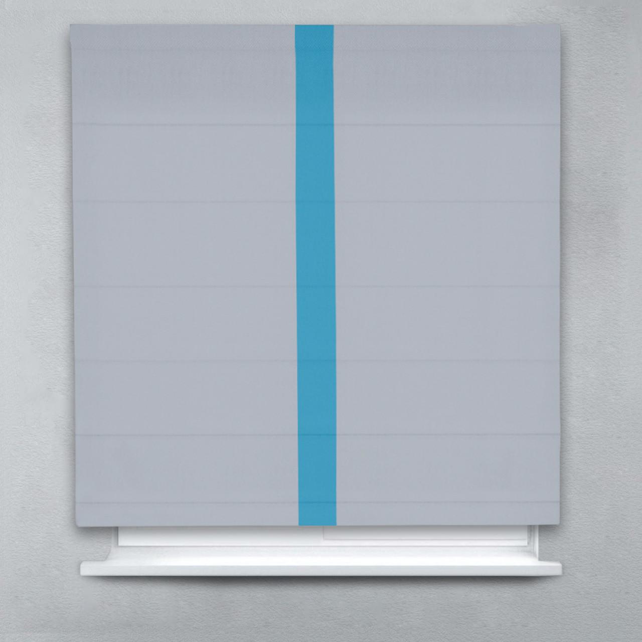 Римская штора Блэкаут Перфект с кантом по центру 140х170 см Светло-серый/Морской