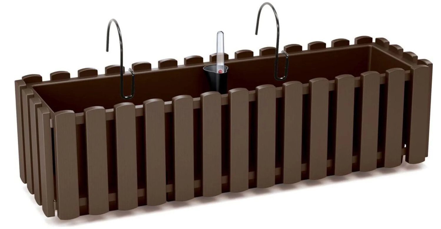 Горщик для квітів Prosperplast Boardee Fencycase W пластиковий Коричневий (DDEF600W-R222)