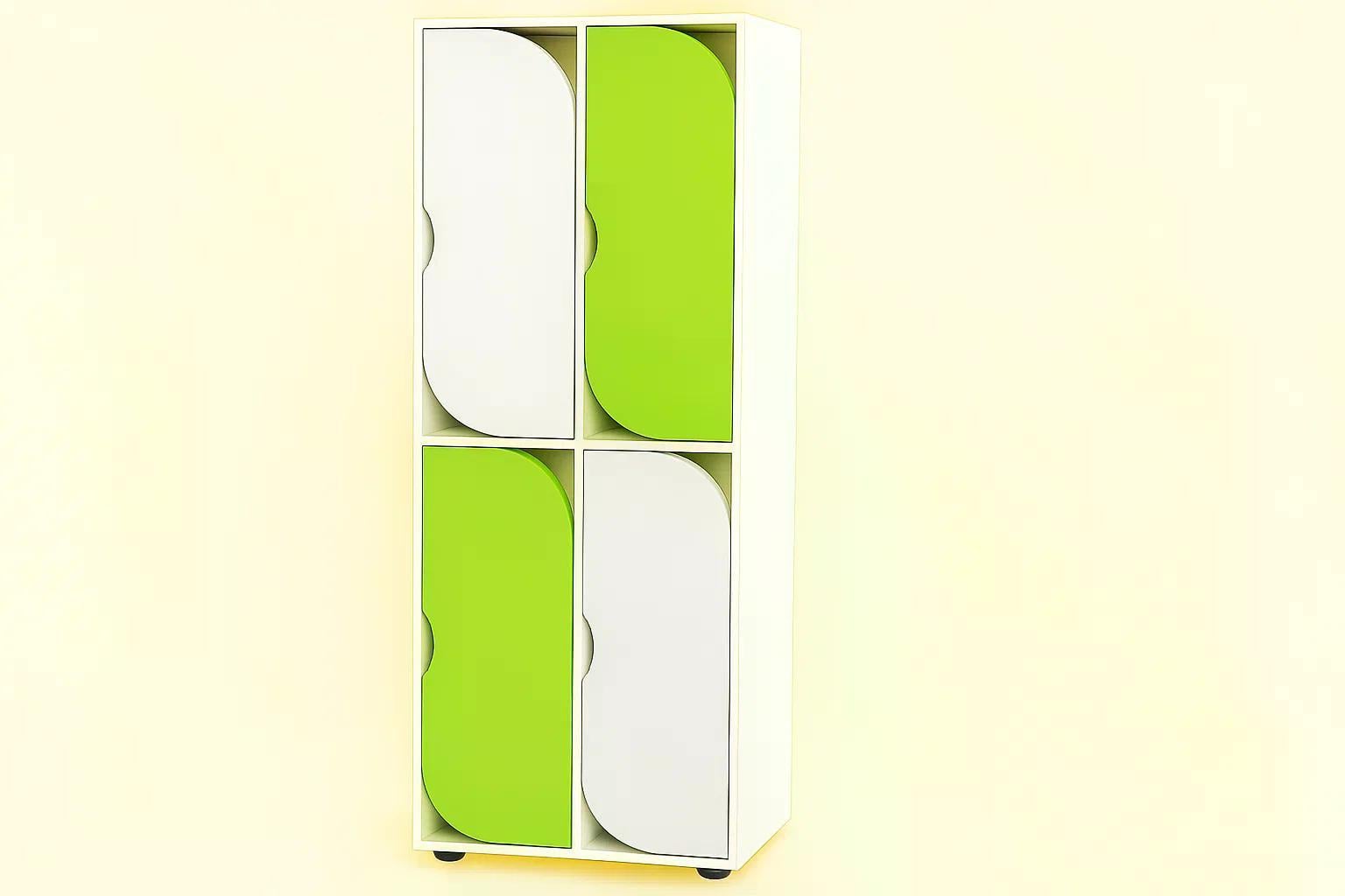 Шкаф 4-секций DS-54 Lime/White
