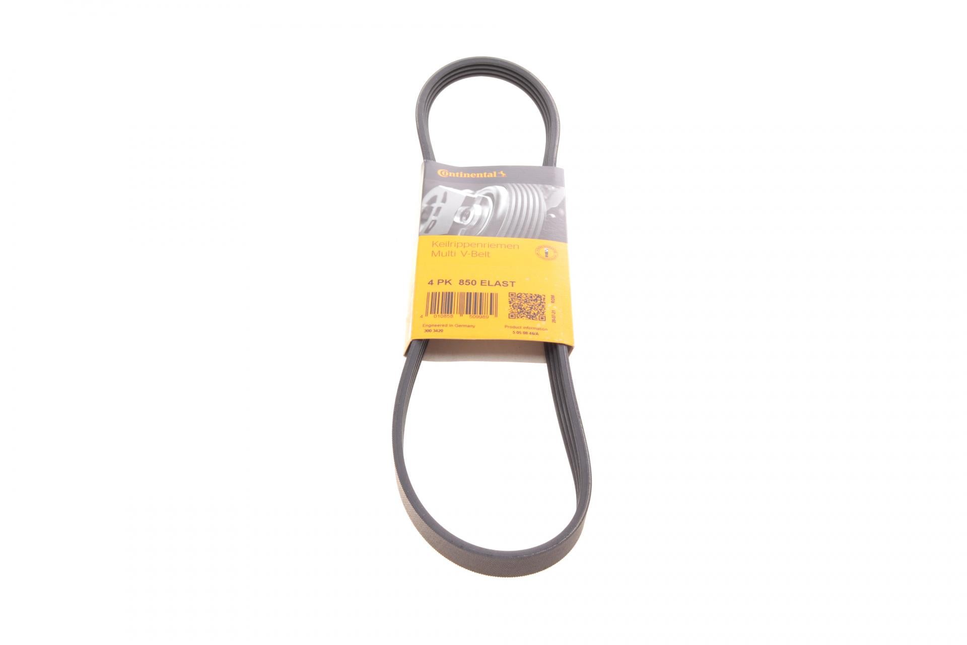 Ремінь генератора Continental BMW 3 E90/5 E60/7 E65/E66/E67 2.5/3.0D 02-11 4PK850 4PK850 ELAST