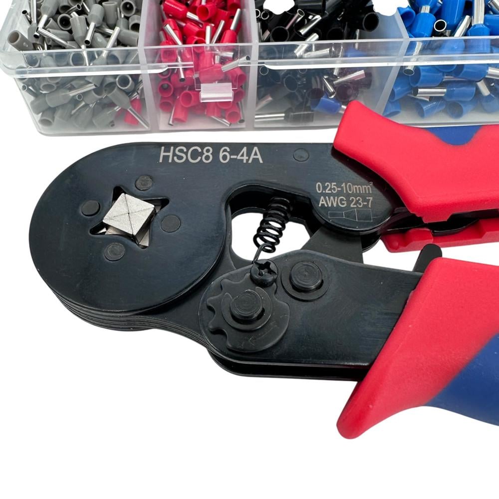 Набор гильзовых наконечников с обжимными клещами HSC8 для опрессования проводов 1200 шт. (2577288651) - фото 2 Набор гильзовых наконечников с обжимными клещами HSC8 для опрессования проводов 1200 шт. (2577288651) - фото 2