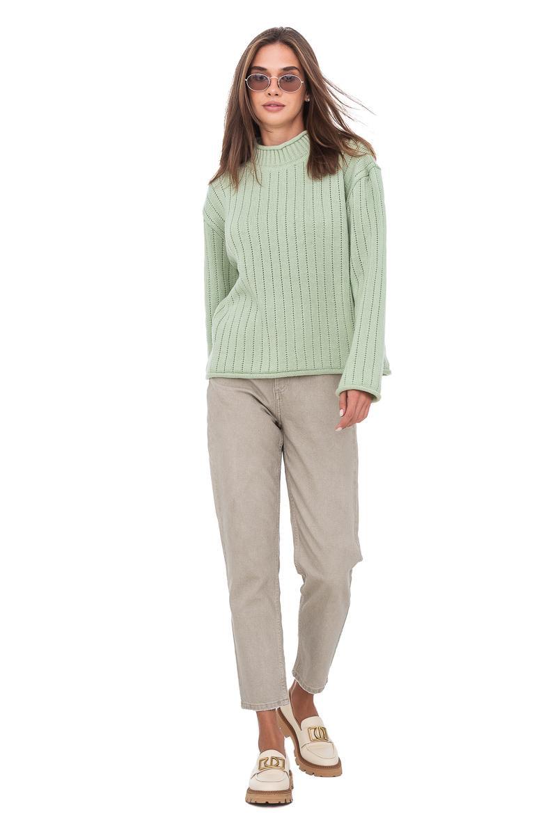 Джемпер вільний з коміром-стійкою SVTR р. 46-48 Фісташковий (557) - фото 2 Джемпер вільний з коміром-стійкою SVTR р. 46-48 Фісташковий (557) - фото 2