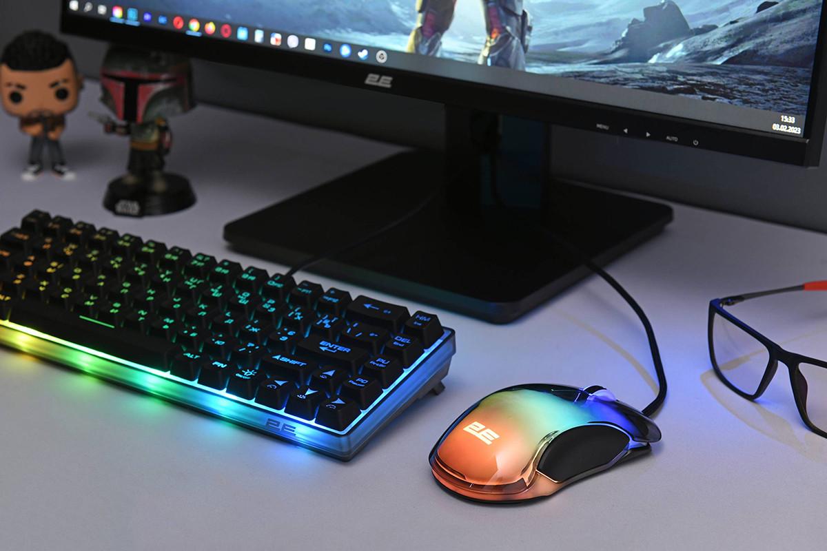 Мишка провідна ігрова 2E GAMING MG345 RGB USB 800-12800 DPI з підсвіткою Чорний (2E-MG345TR) - фото 7