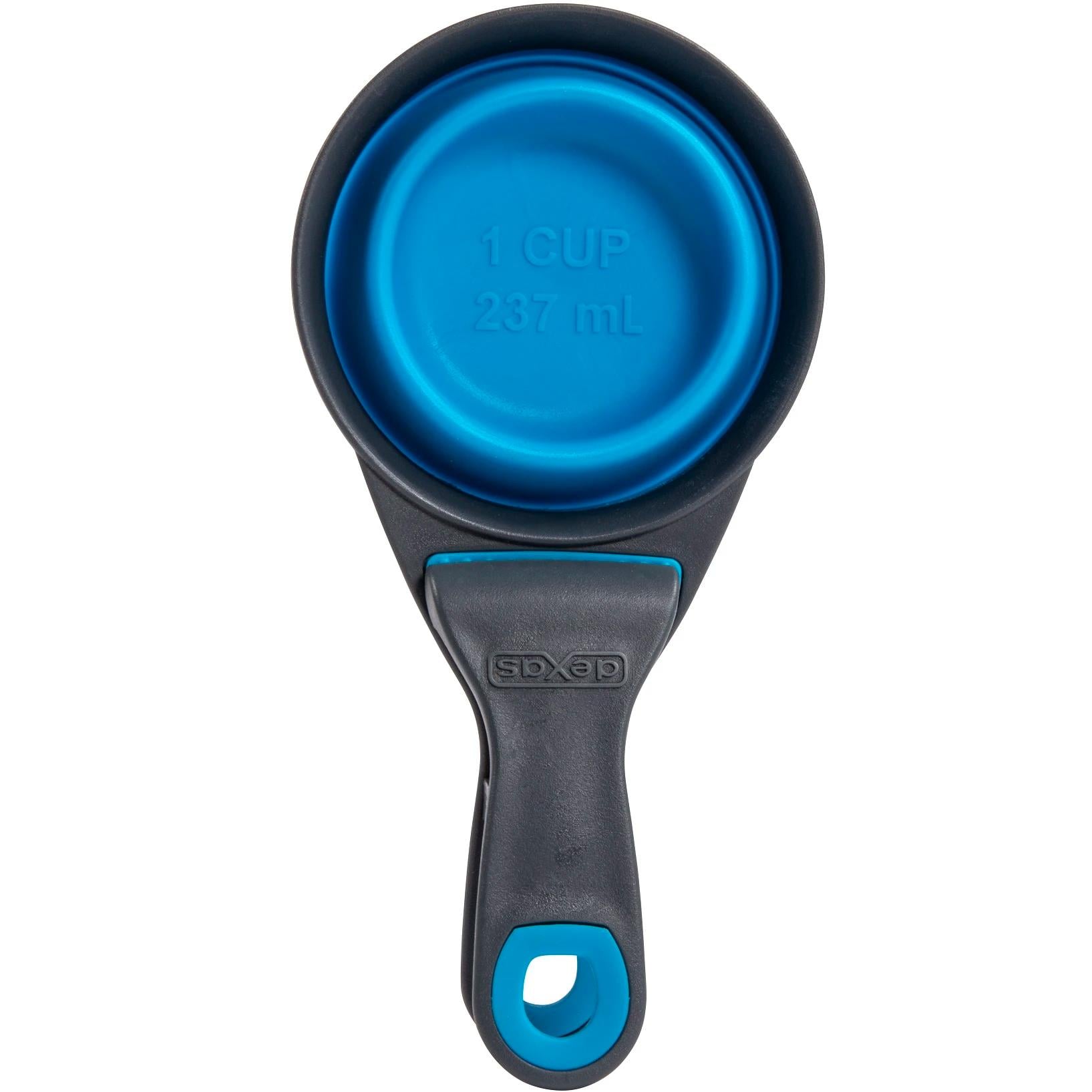 Мерный стакан для корма Dexas Collapsible KlipScoop с клипсой 240 мл Голубой (PW6604322194)