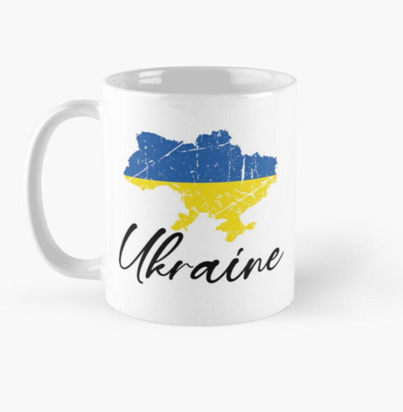 Чашка керамическая с принтом "Ukraine" Карта Украины 330 мл Белый (УКР58Ч) Чашка керамическая с принтом "Ukraine" Карта Украины 330 мл Белый (УКР58Ч)