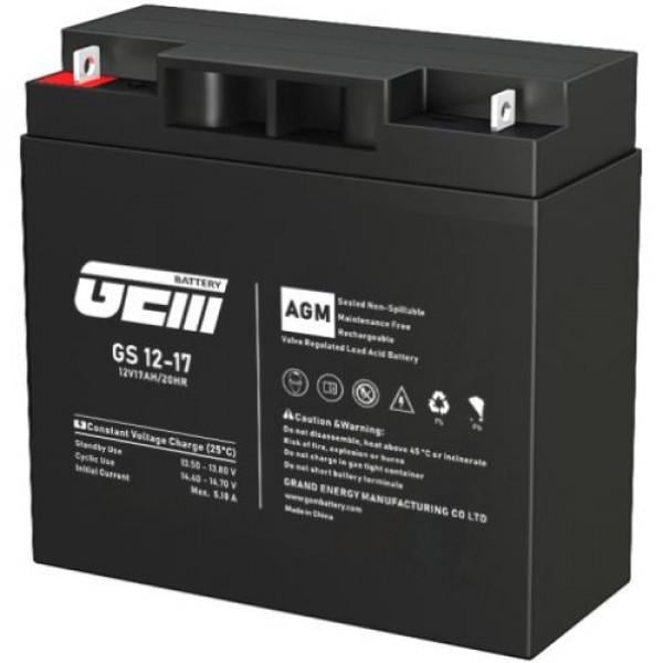 Аккумулятор для ИБП GEM Battery 12В 17Аh технология AGM GS 12-17 (617542)