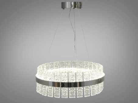 Люстра кришталева світлодіодна Diasha 66 Вт 50 см Хром (828/500CH)