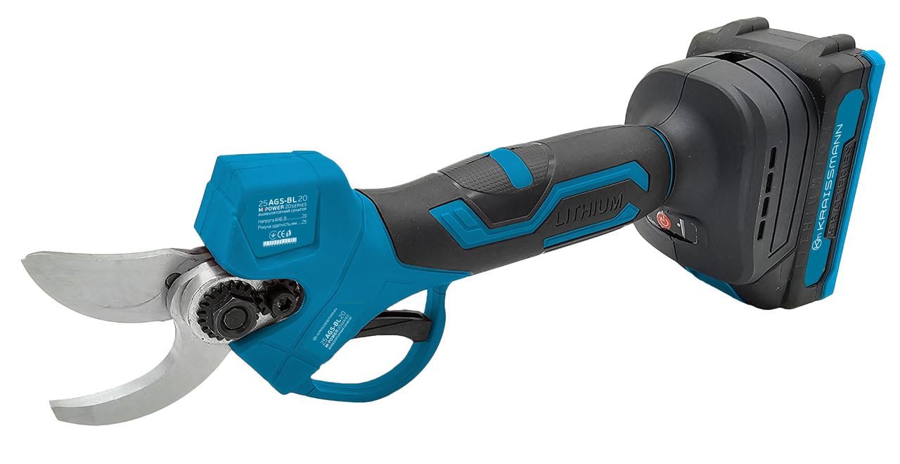 Секатор аккумуляторный бесщеточный KRAISSMANN 25 AGS-BL 20 1 АКБ-2000mAh (25 AGS-BL 20-1/2)