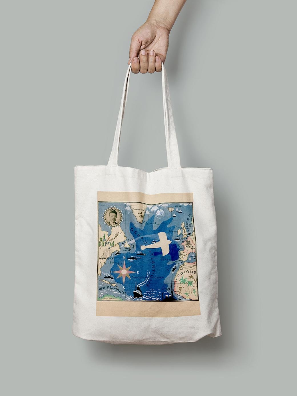 Эко-сумка Фашизм вчера и сегодня Внуки Чарльза Линдберга шопер (OLD_MAP_poster_8_Bag)