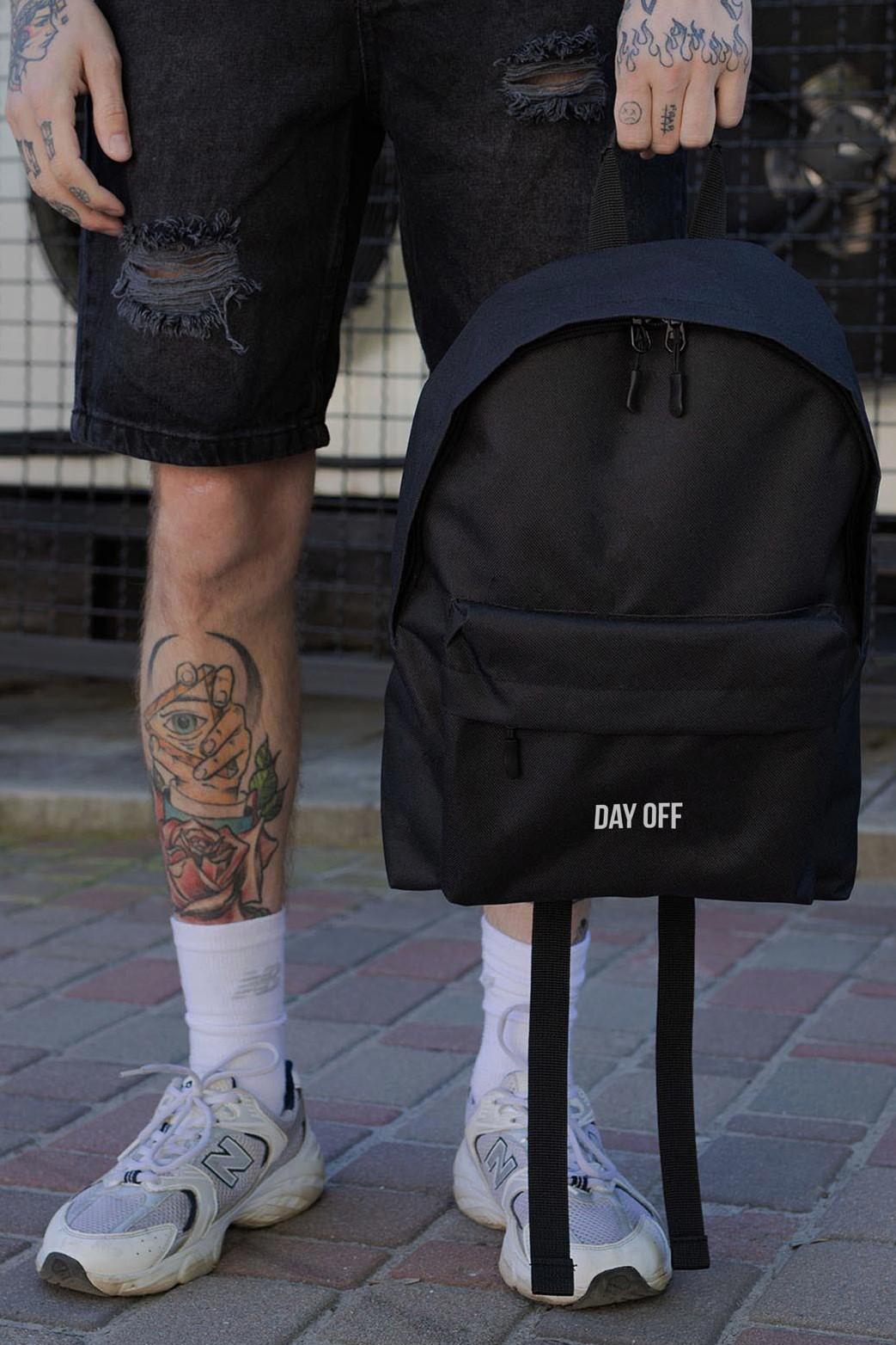 Рюкзак повседневный Without Compact унисекс с принтом DayOff Black (8049950)