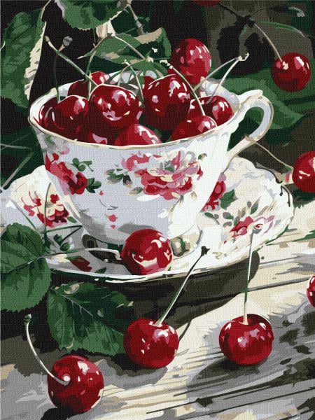 Картина по номерам Ideyka Вишневое наслаждение 30х40 см (Id-KHO5707)