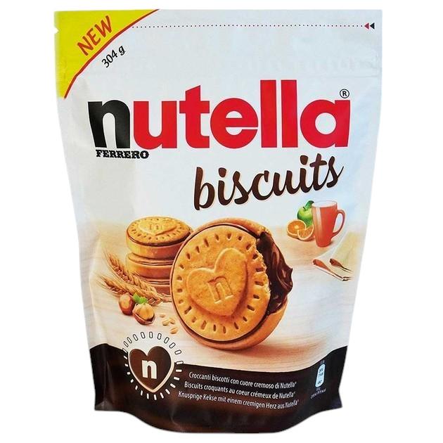 Печиво Nutella Biscuits з начинкою шоколадно-горіхової пасти 304 г