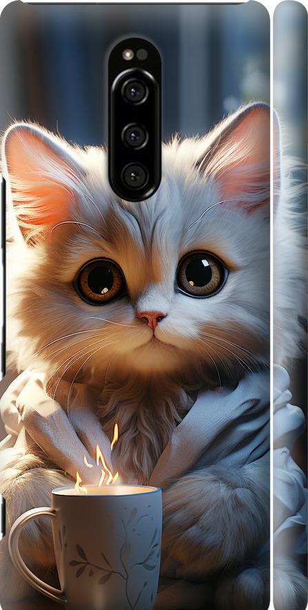 Чехол на Sony Xperia 1 J9110 White cat (5646m-1760-42517) Чехол на Sony Xperia 1 J9110 White cat (5646m-1760-42517)
