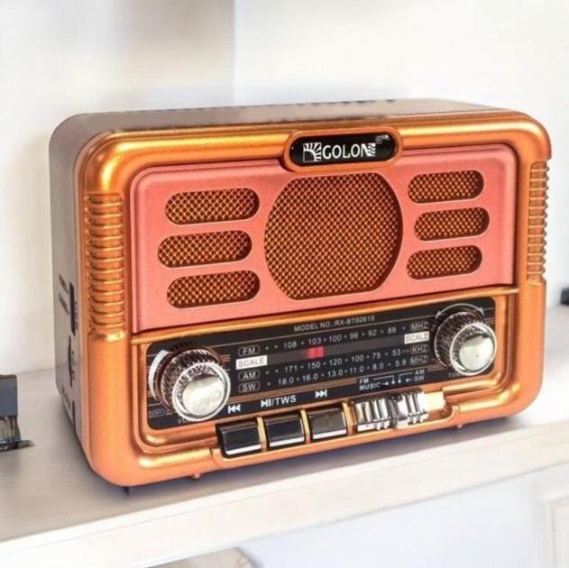 Радиоприемник Golon RX-BT Bluetooth Коричневый (0093)